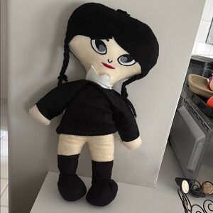 Wanda from the Adam’s family Black and White Plush Doll